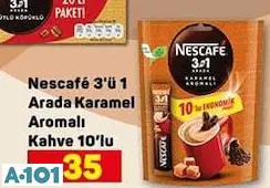 NESCAFE 3'Ü 1 ARADA KARAMEL AROMALI KAHVE 10'LU
